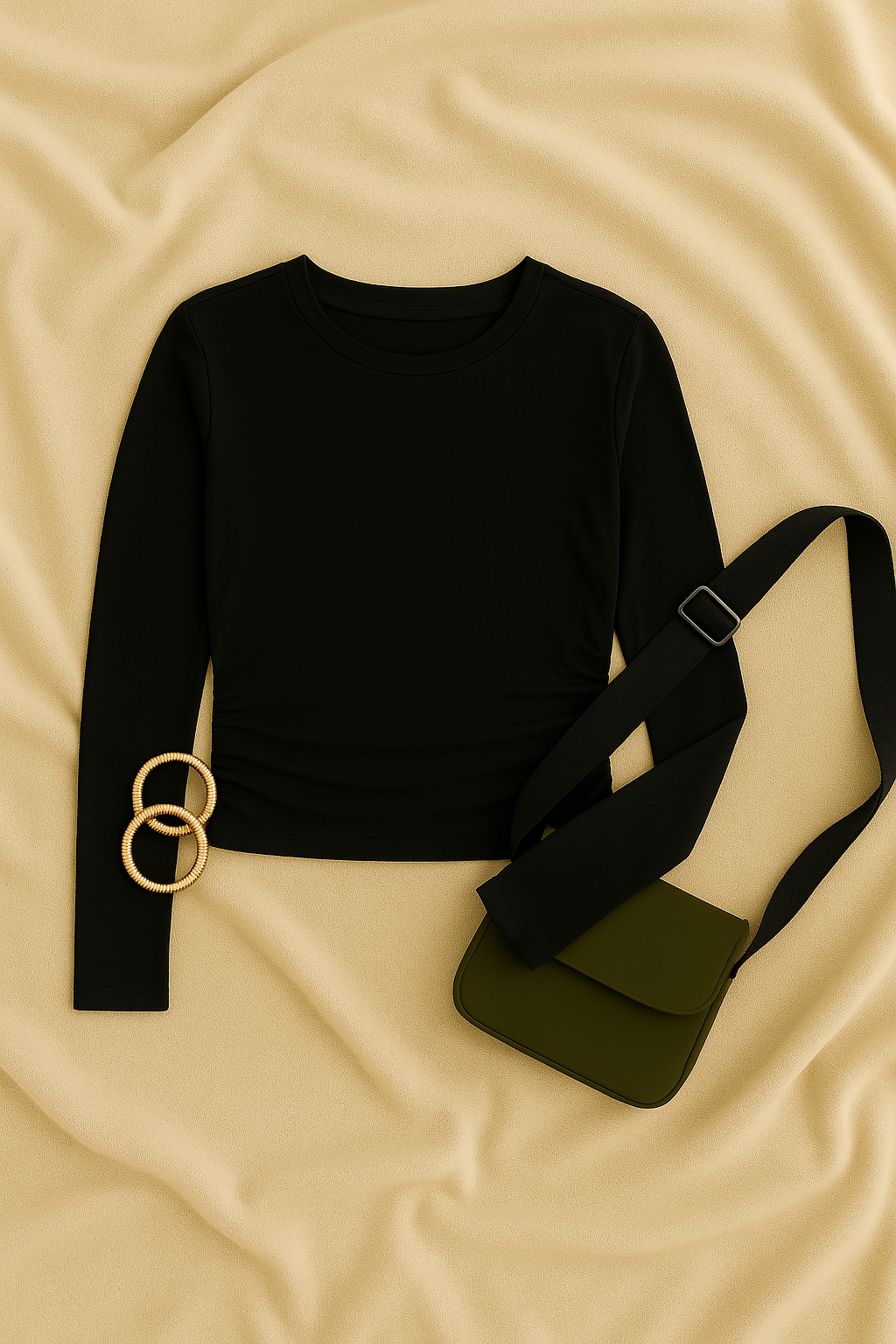 Women Long Sleeve Top – Crew Neck Street Style, Slim & Stretchy