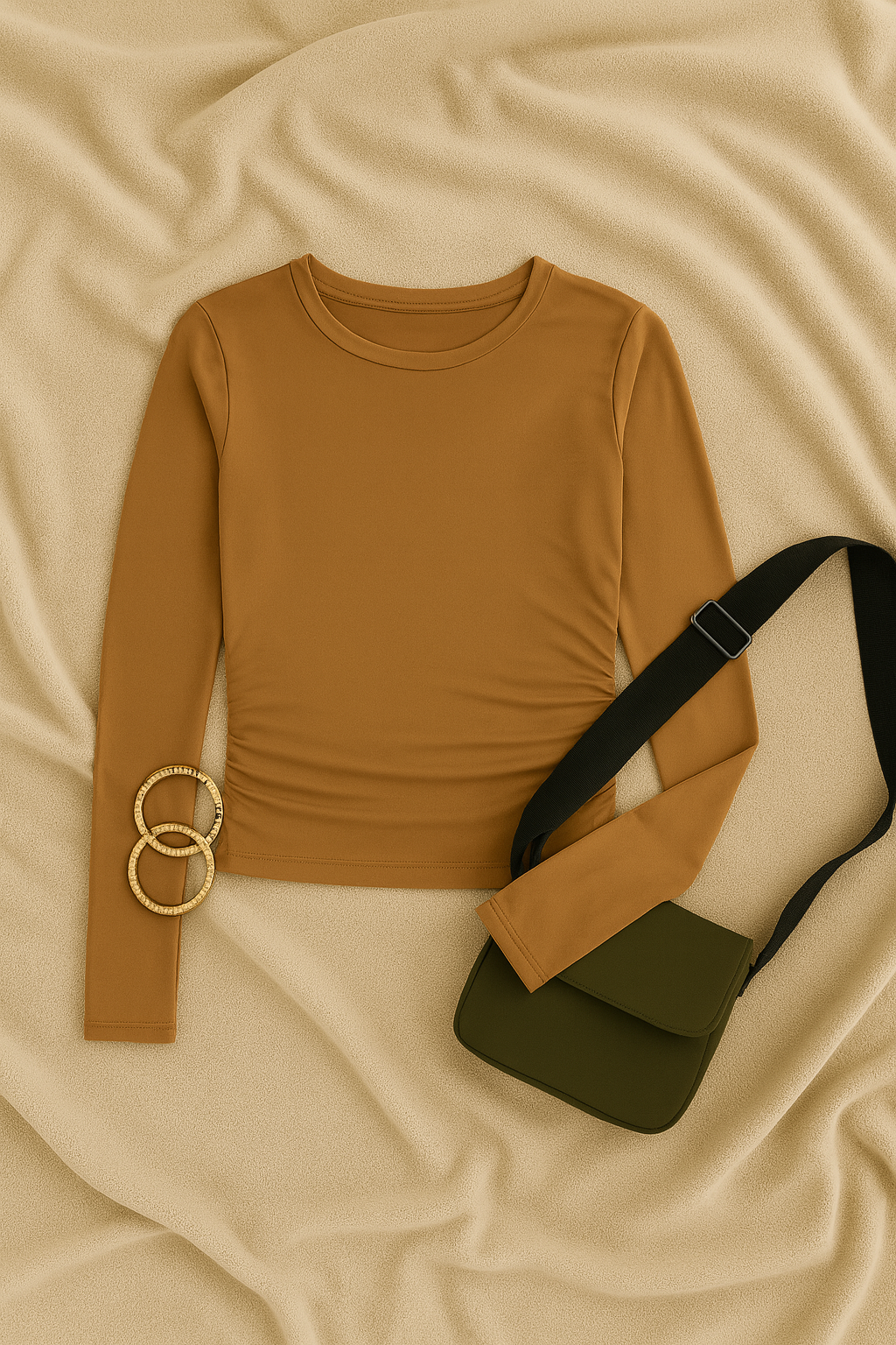 Women Long Sleeve Top – Crew Neck Street Style, Slim & Stretchy