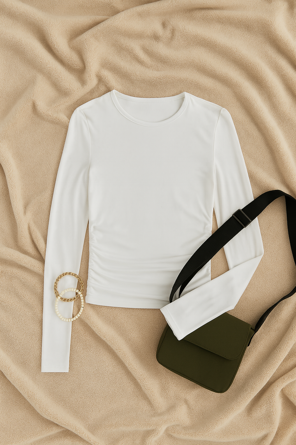 Women Long Sleeve Top – Crew Neck Street Style, Slim & Stretchy