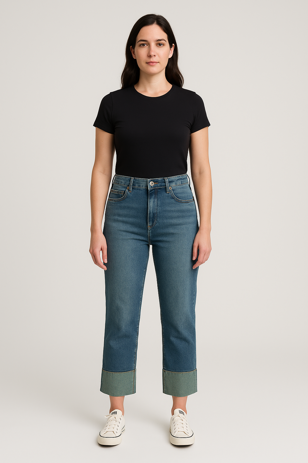 Women’s Jeans – Korean Color Block Look, Slimming & Versatile