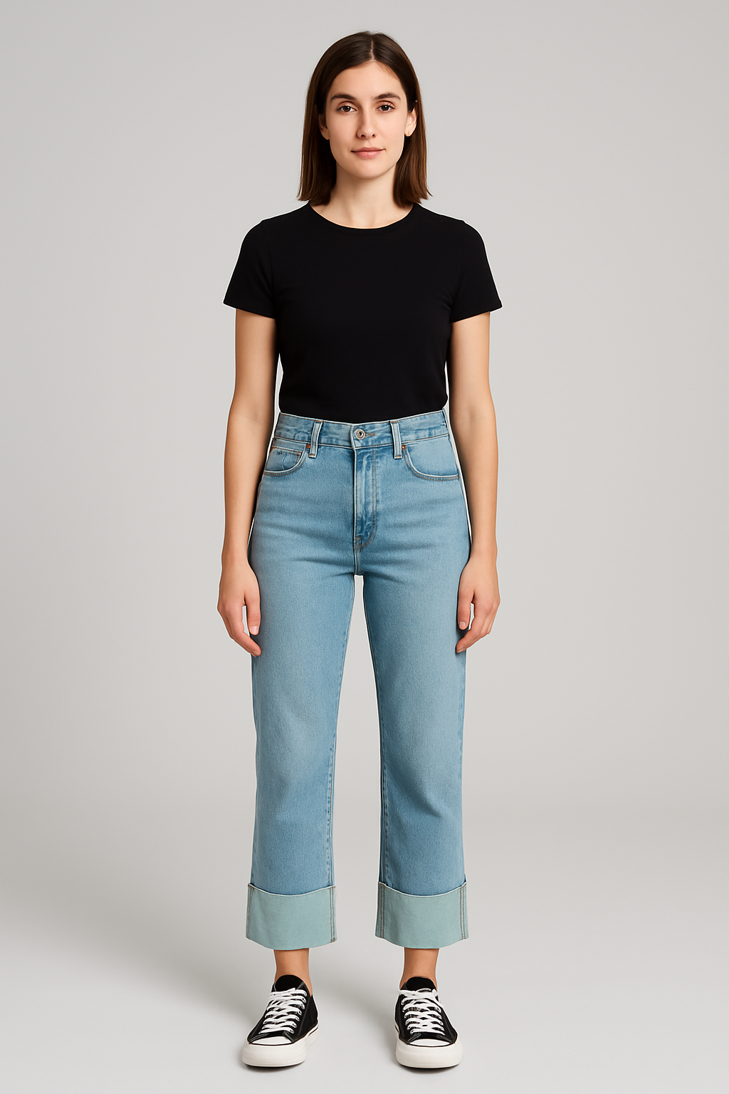 Women’s Jeans – Korean Color Block Look, Slimming & Versatile