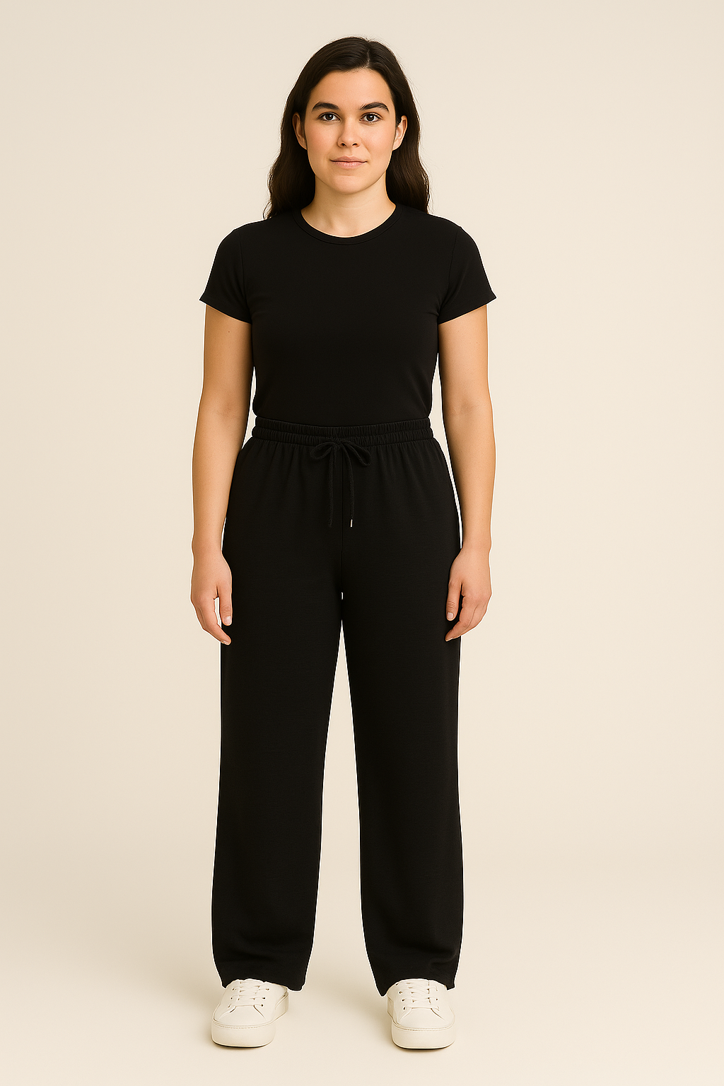 Women’s Pants – Floor-Length Look, High-Waisted & Relaxed