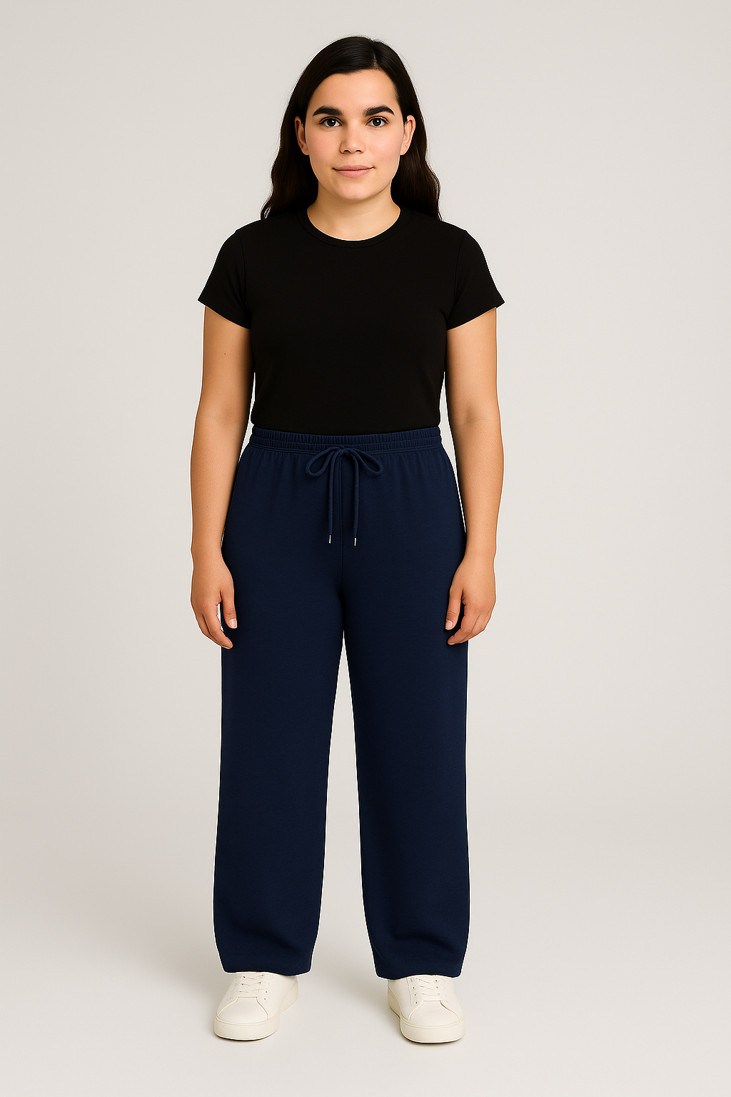 Women’s Pants – Floor-Length Look, High-Waisted & Relaxed