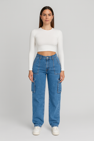 Women’s Jeans – Retro Workwear Style, Functional & Straight-Leg