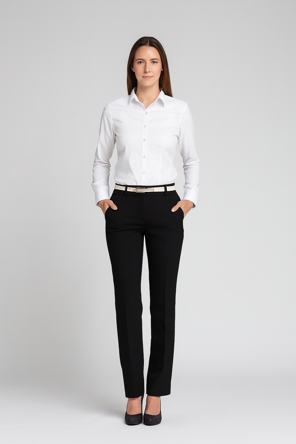 Women’s Pencil Pants – Korean Office Look, High-Waisted & Elegant