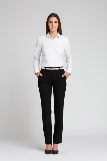 Women’s Pencil Pants – Korean Office Look, High-Waisted & Elegant