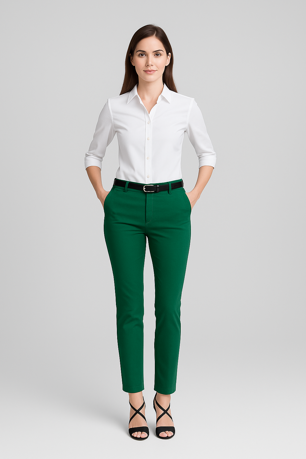 Women’s Pencil Pants – Korean Office Look, High-Waisted & Elegant