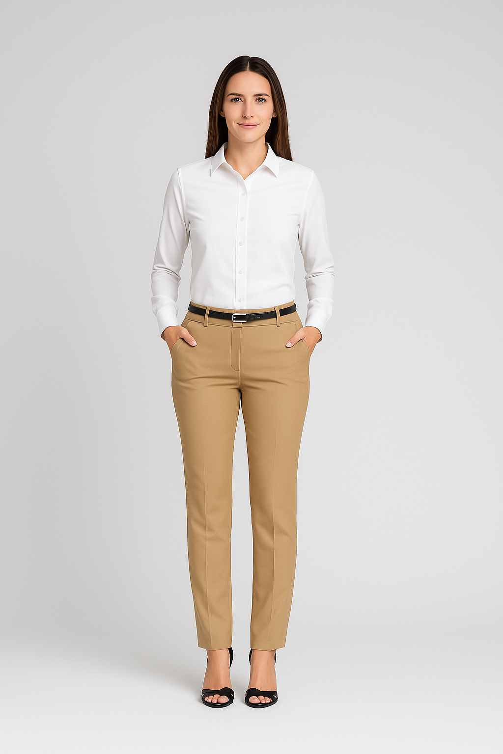 Women’s Pencil Pants – Korean Office Look, High-Waisted & Elegant
