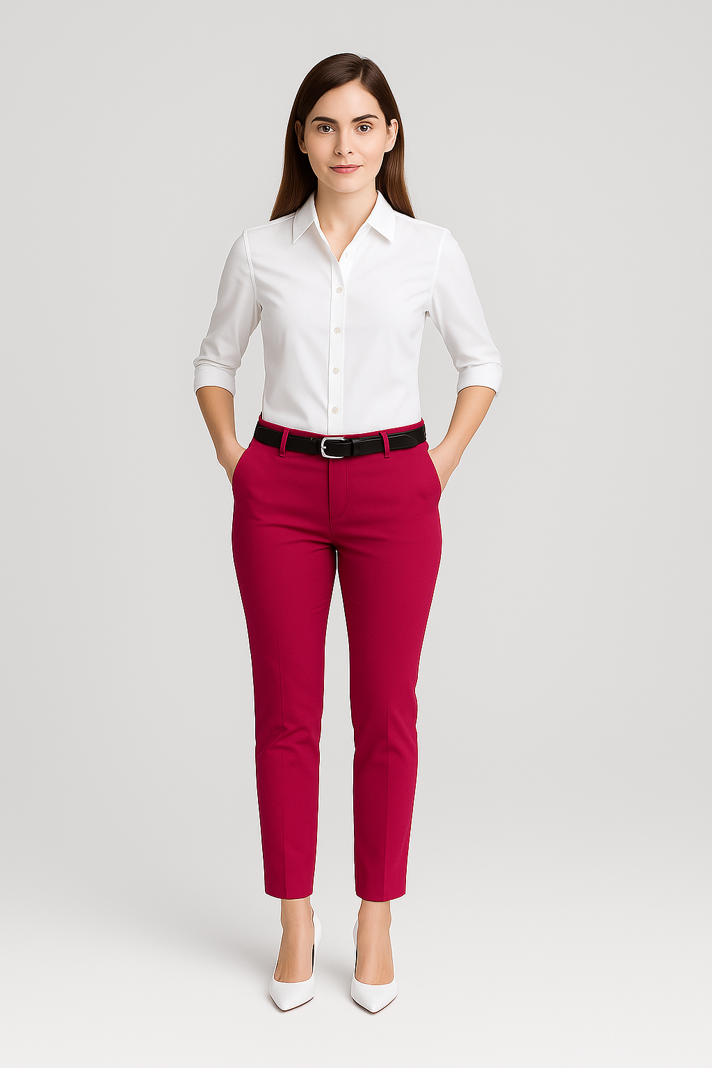 Women’s Pencil Pants – Korean Office Look, High-Waisted & Elegant