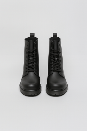 Women’s Rain Boots – Lace-Up Outdoor Look, Waterproof & Non-Slip