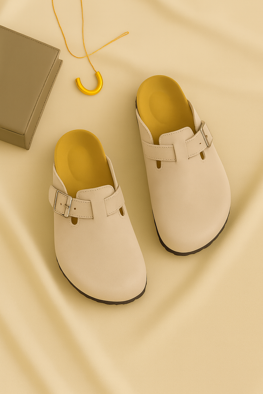 Women Sandals – Suede-Look Slip-On, Cushioned & Supportive