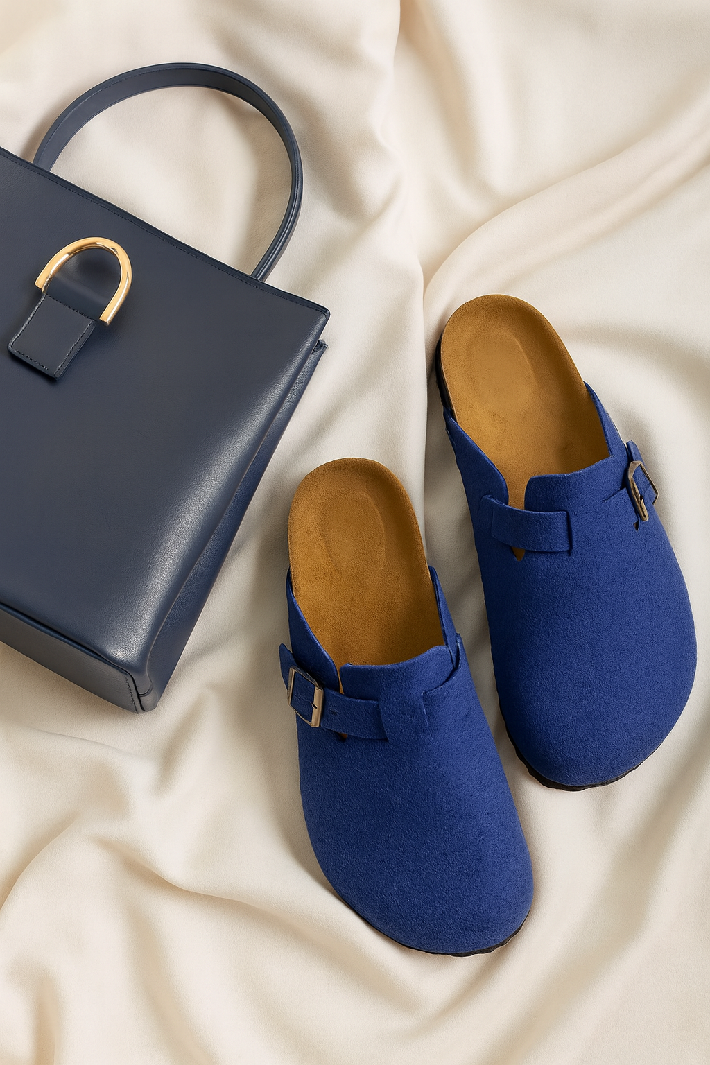 Women Sandals – Suede-Look Slip-On, Cushioned & Supportive