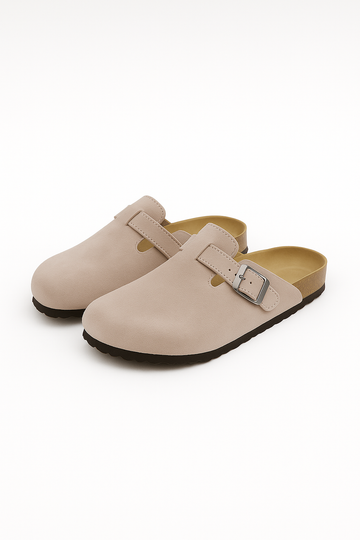 Women Sandals – Suede-Look Slip-On, Cushioned & Supportive