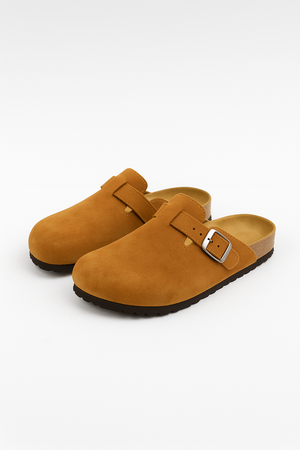 Women Sandals – Suede-Look Slip-On, Cushioned & Supportive