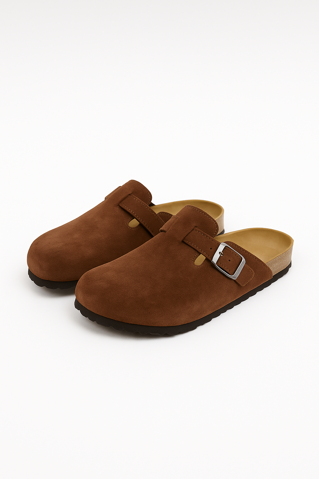 Women Sandals – Suede-Look Slip-On, Cushioned & Supportive