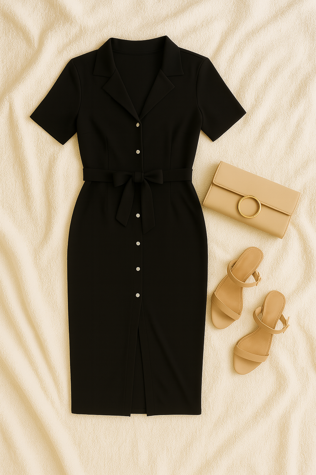 Women’s Shirt Dress – Lapel Style, Elegant & Breezy