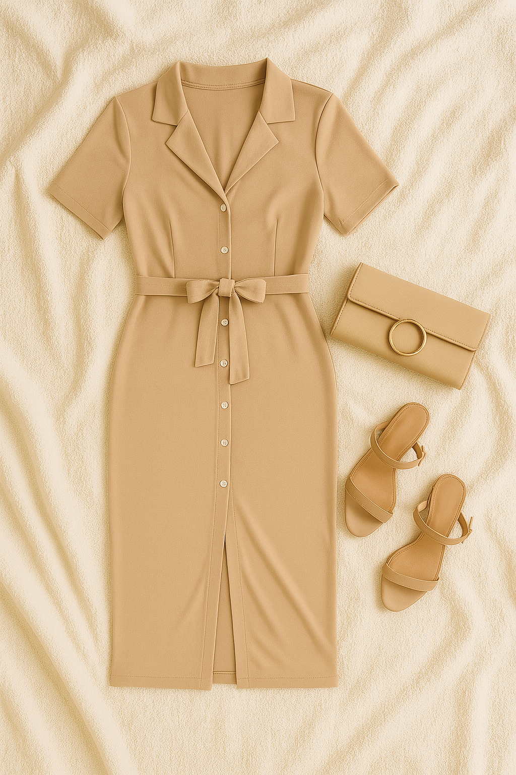 Women’s Shirt Dress – Lapel Style, Elegant & Breezy