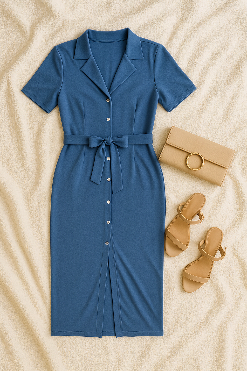 Women’s Shirt Dress – Lapel Style, Elegant & Breezy