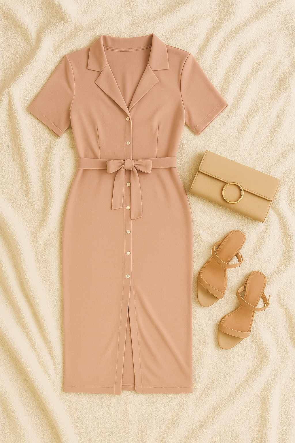 Women’s Shirt Dress – Lapel Style, Elegant & Breezy