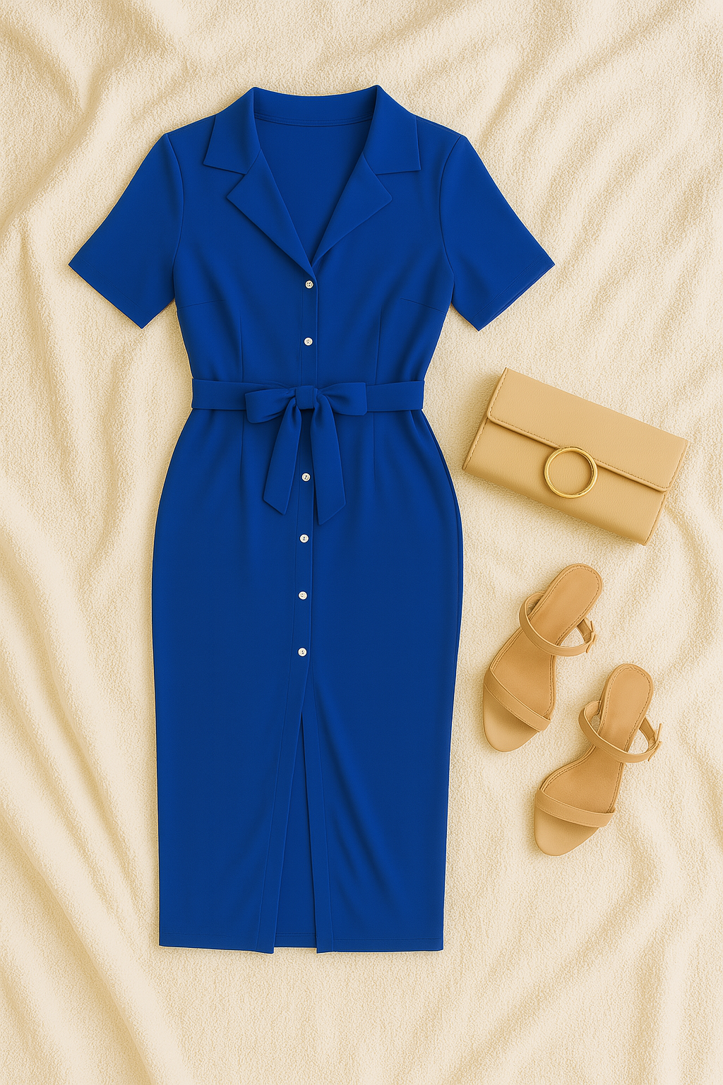 Women’s Shirt Dress – Lapel Style, Elegant & Breezy