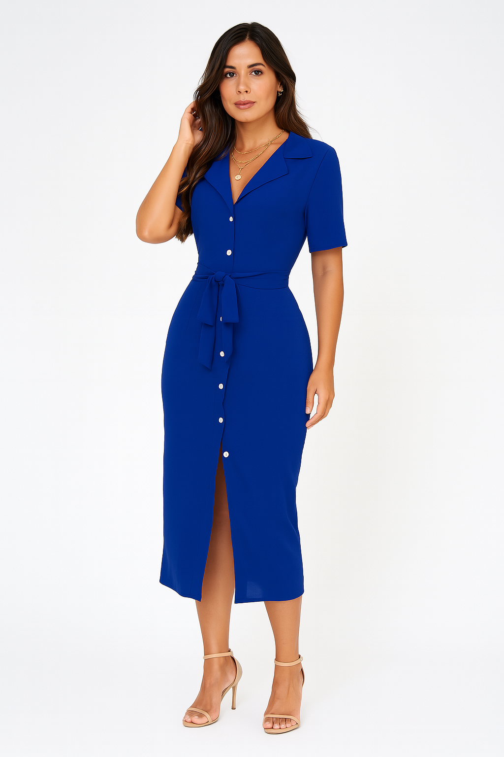 Women’s Shirt Dress – Lapel Style, Elegant & Breezy