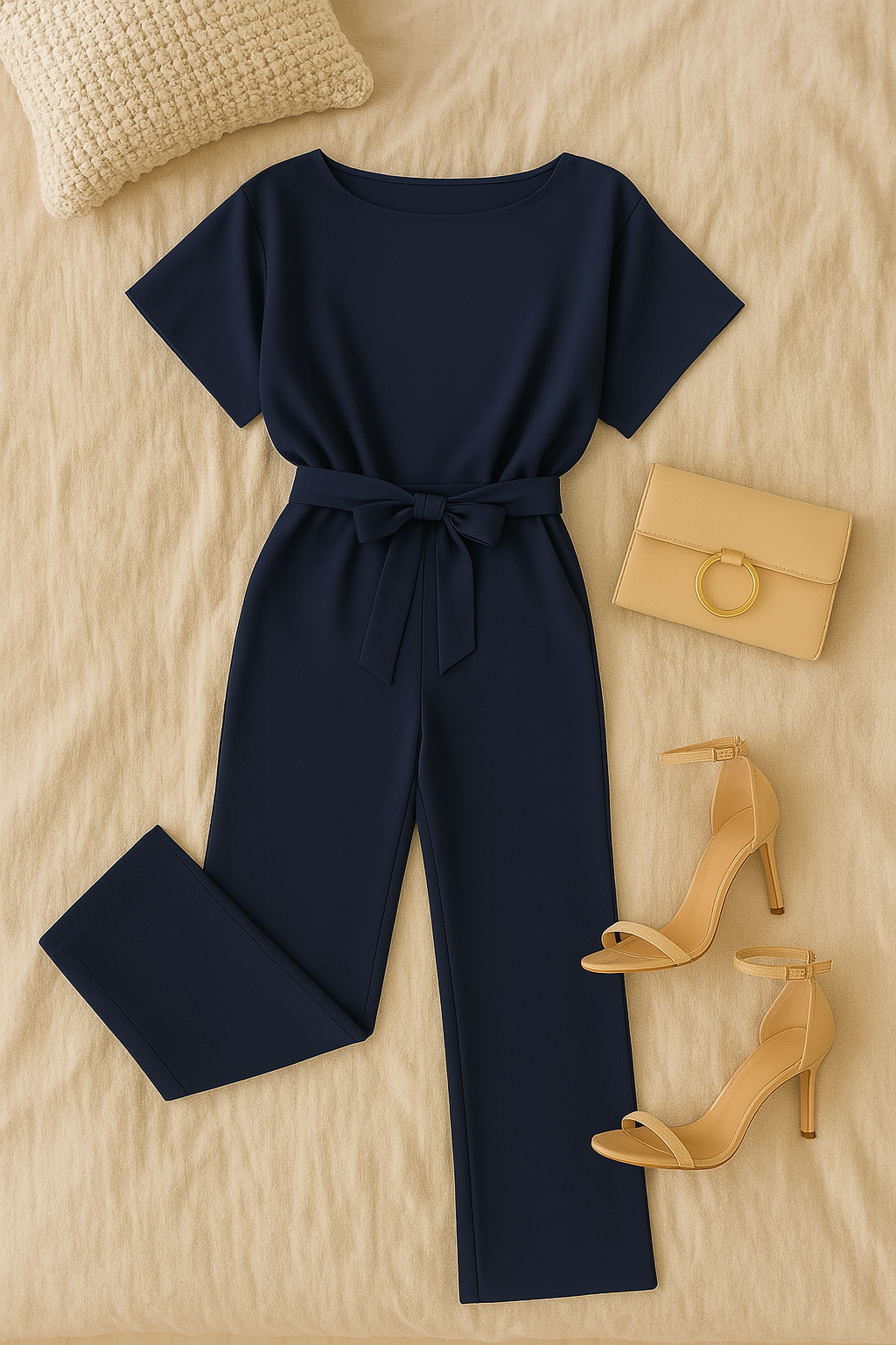 Women's Jumpsuit – Draped Look, Elegant & Comfortable