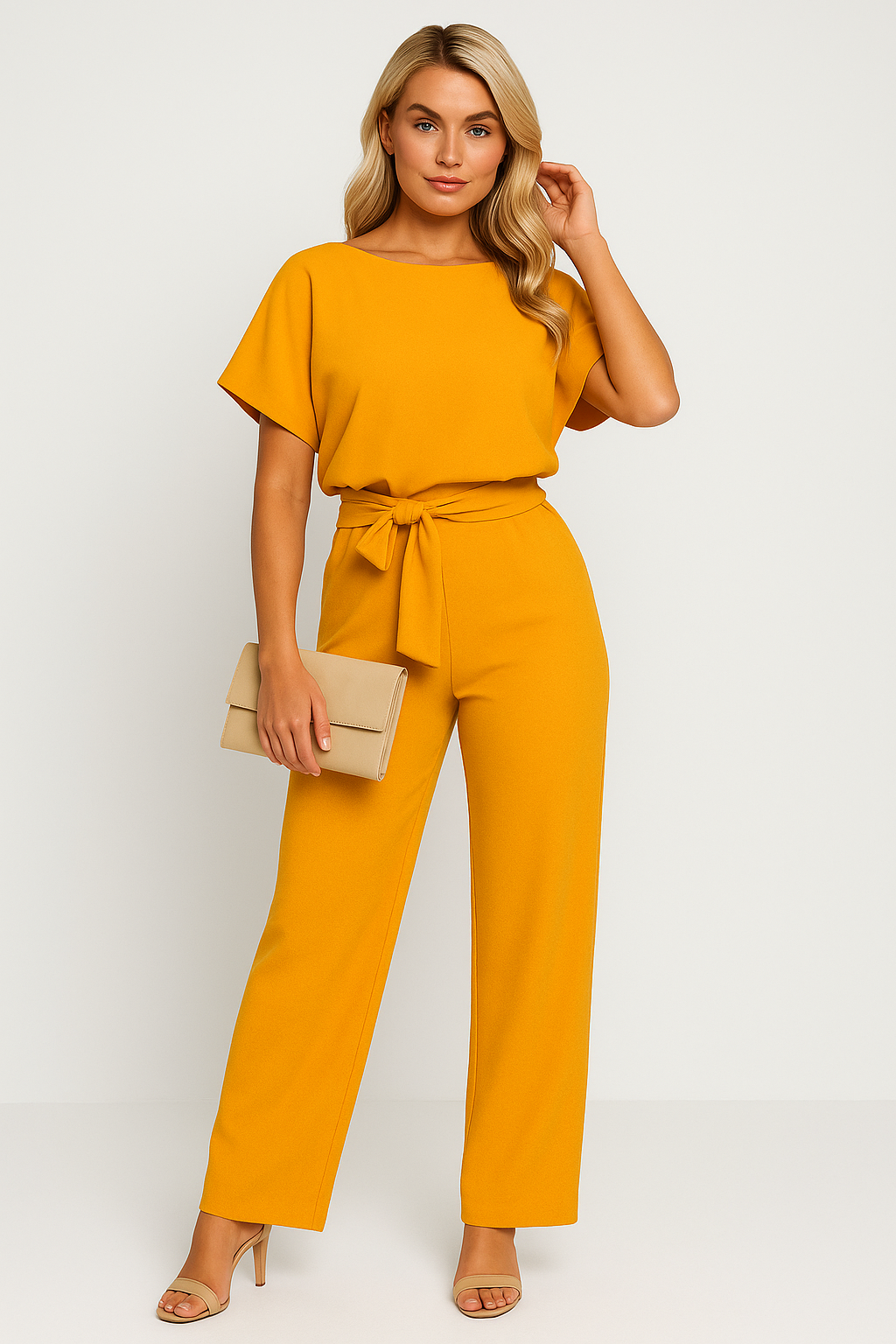 Women's Jumpsuit – Draped Look, Elegant & Comfortable