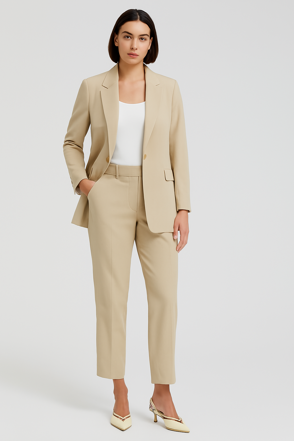 Women's Business Set – Elegant Slim Fit Blazer & Pants
