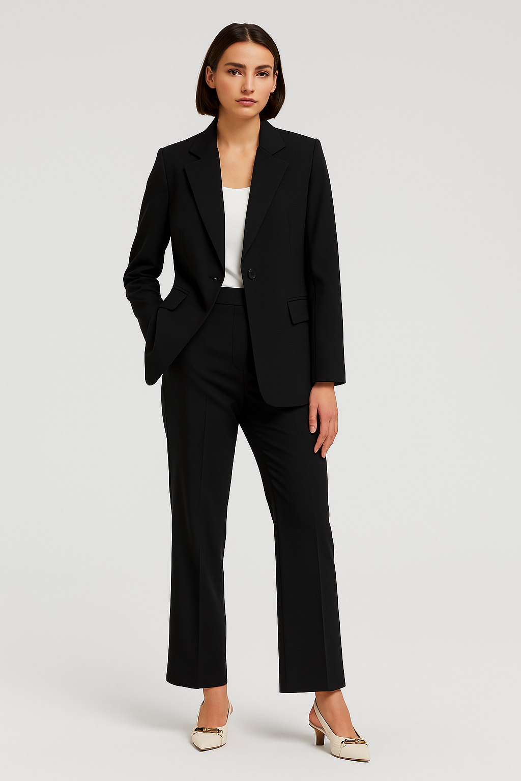 Women's Business Set – Elegant Slim Fit Blazer & Pants