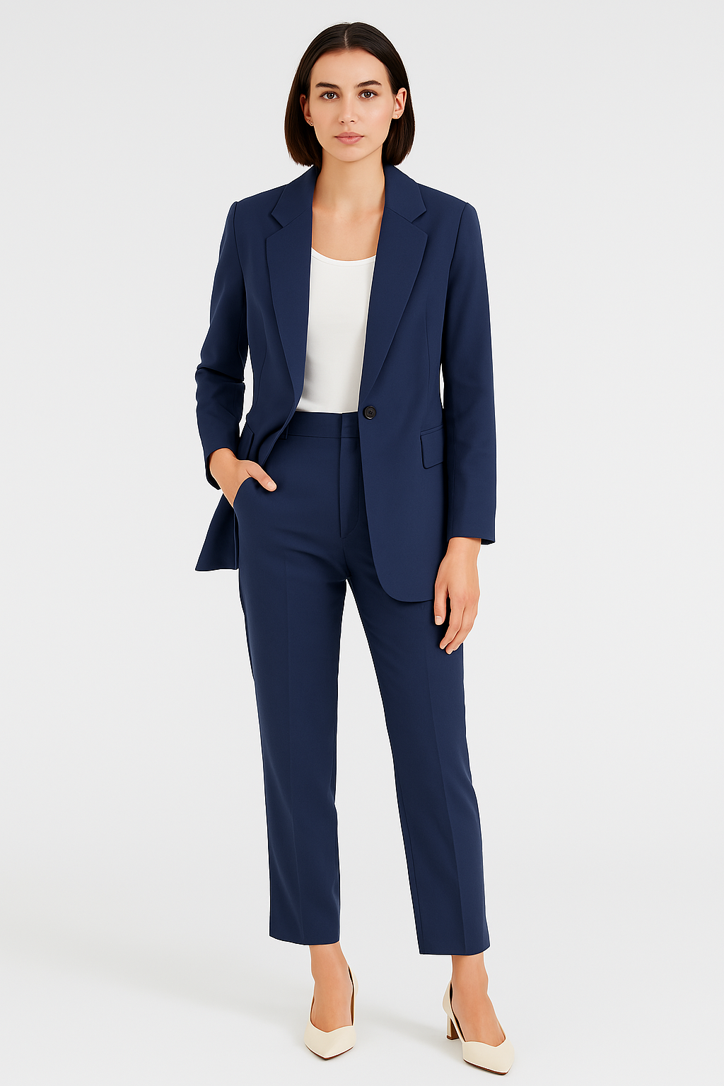 Women's Business Set – Elegant Slim Fit Blazer & Pants