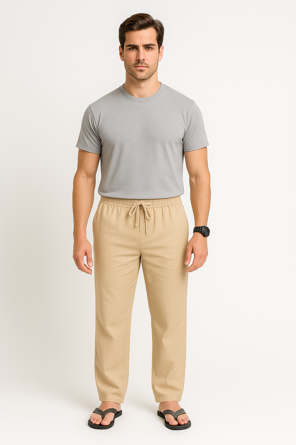 Men’s Pants – Relaxed Beach Look, Breathable & Easy Fit