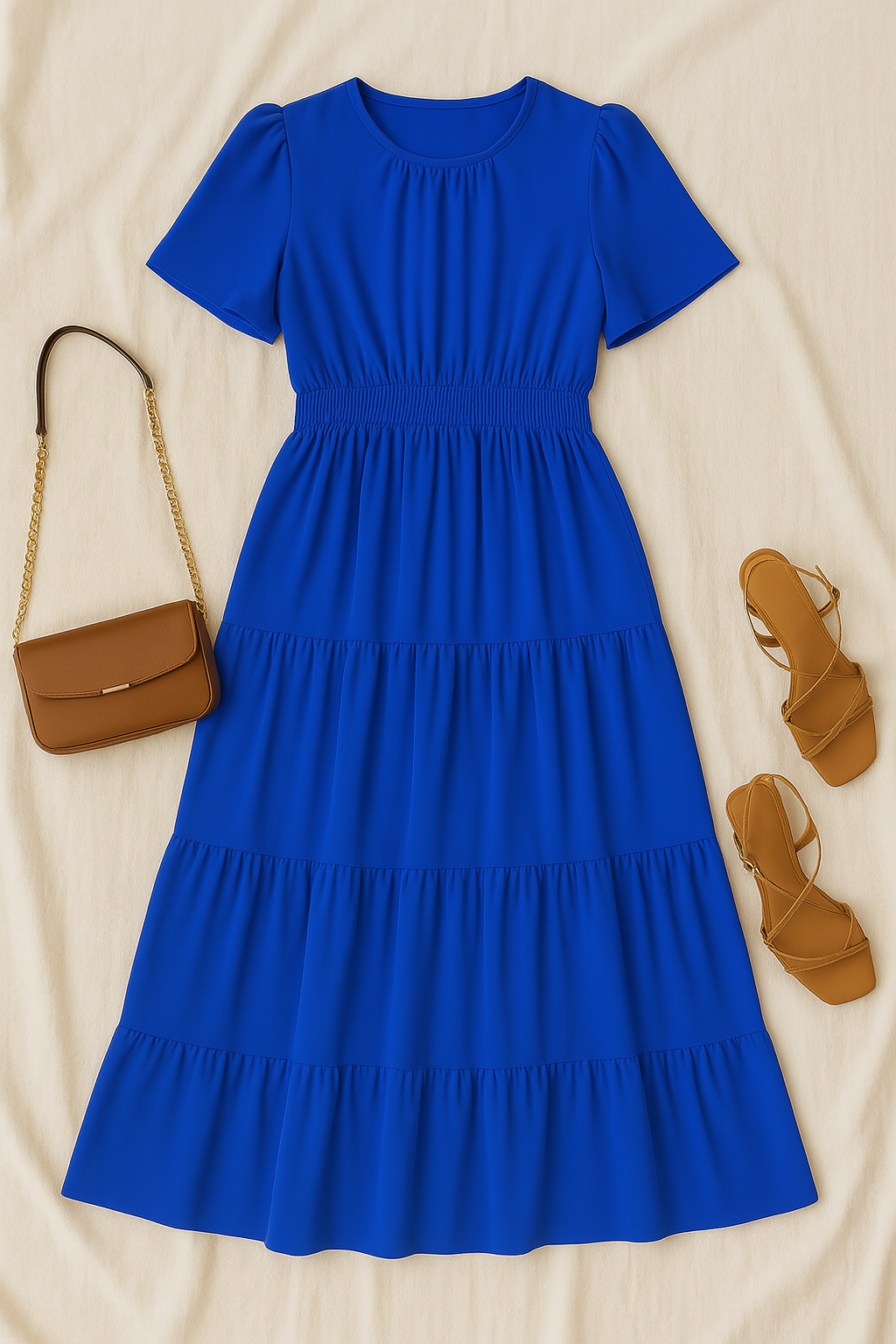 Women’s Maxi Dress – Smocked Vintage Style, Elegant & Flowy