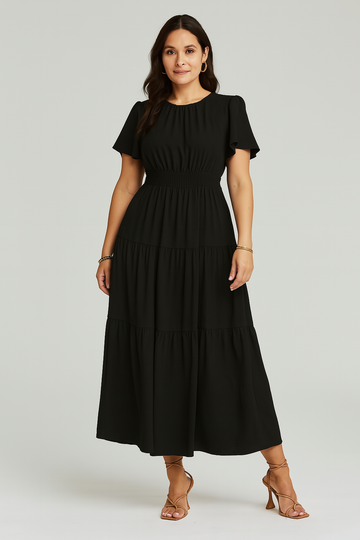 Women’s Maxi Dress – Smocked Vintage Style, Elegant & Flowy