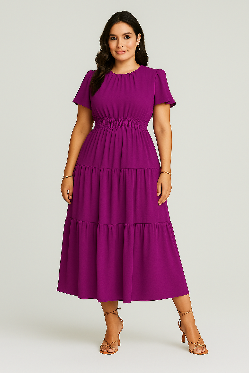 Women’s Maxi Dress – Smocked Vintage Style, Elegant & Flowy