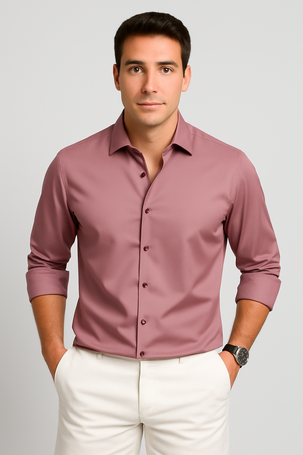 Men’s Shirt – Relaxed Look with Button Placket, Casual & Breathable