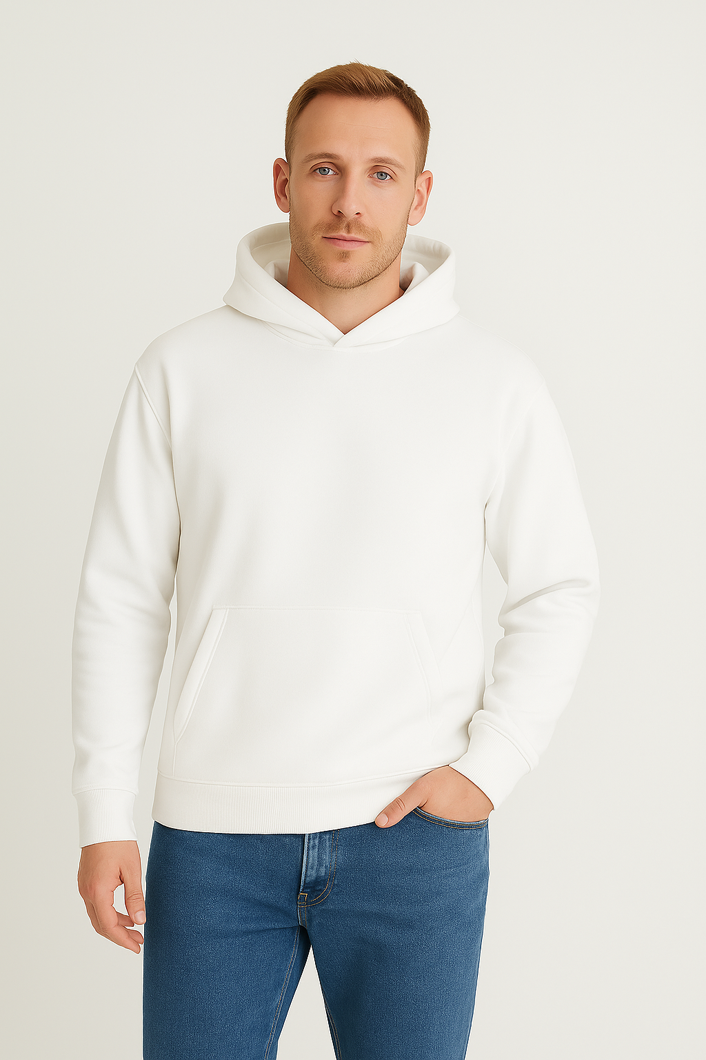 Men’s Hoodie – Fleece-Lined Look, Relaxed & All-Season Ready