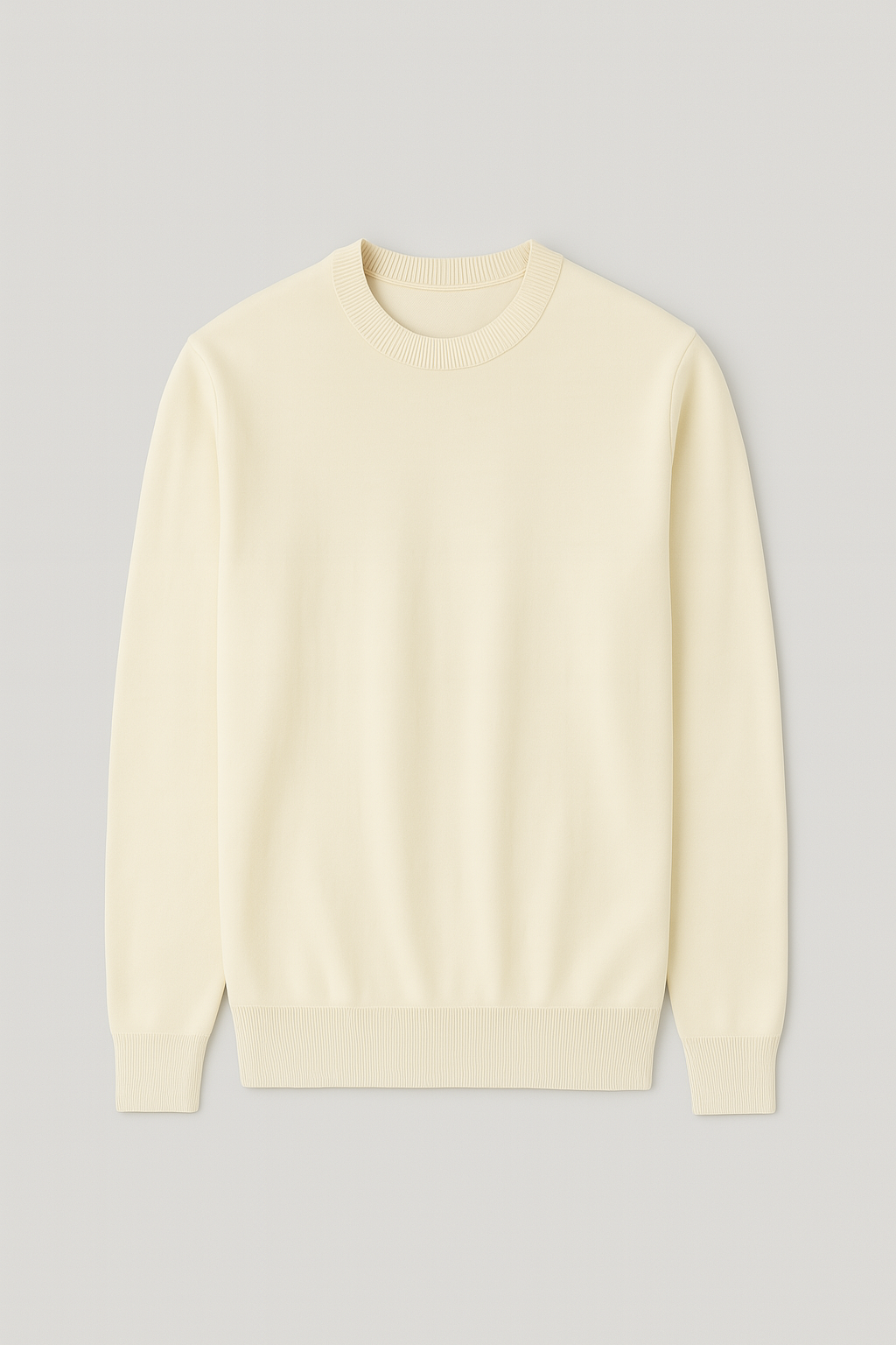 Men’s Sweatshirt – Knitted Crewneck Look, Warm & Relaxed Fit