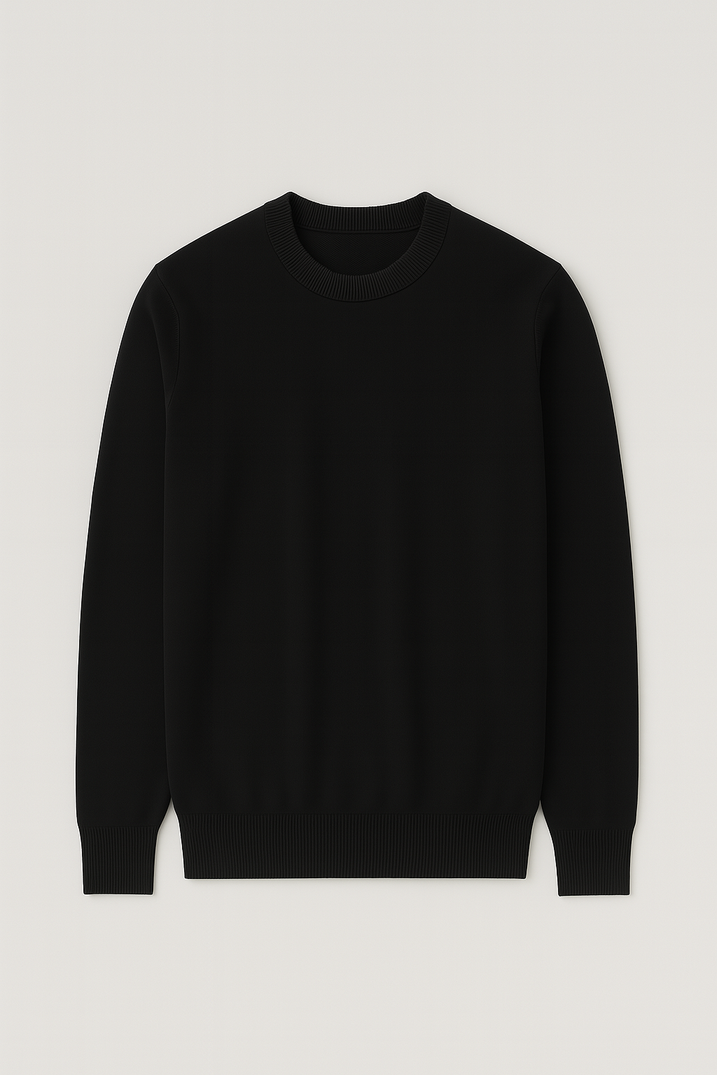 Men’s Sweatshirt – Knitted Crewneck Look, Warm & Relaxed Fit