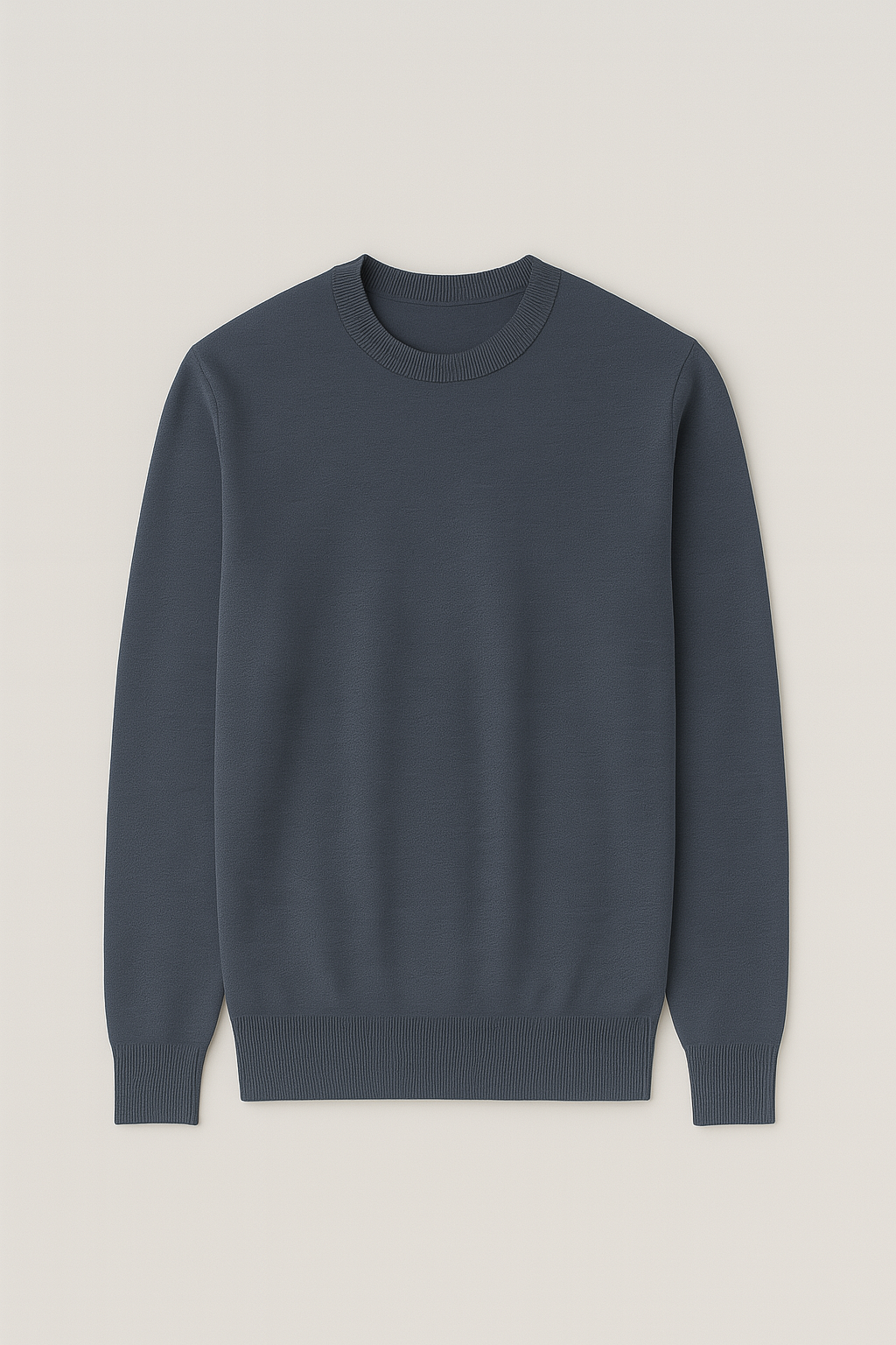 Men’s Sweatshirt – Knitted Crewneck Look, Warm & Relaxed Fit