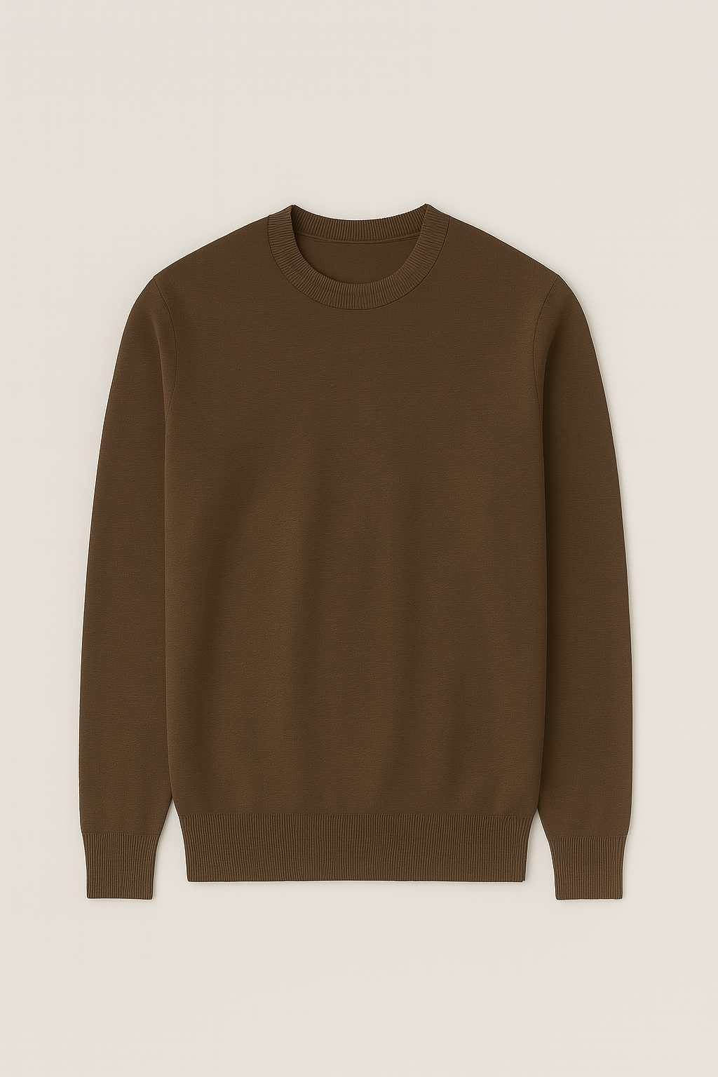 Men’s Sweatshirt – Knitted Crewneck Look, Warm & Relaxed Fit