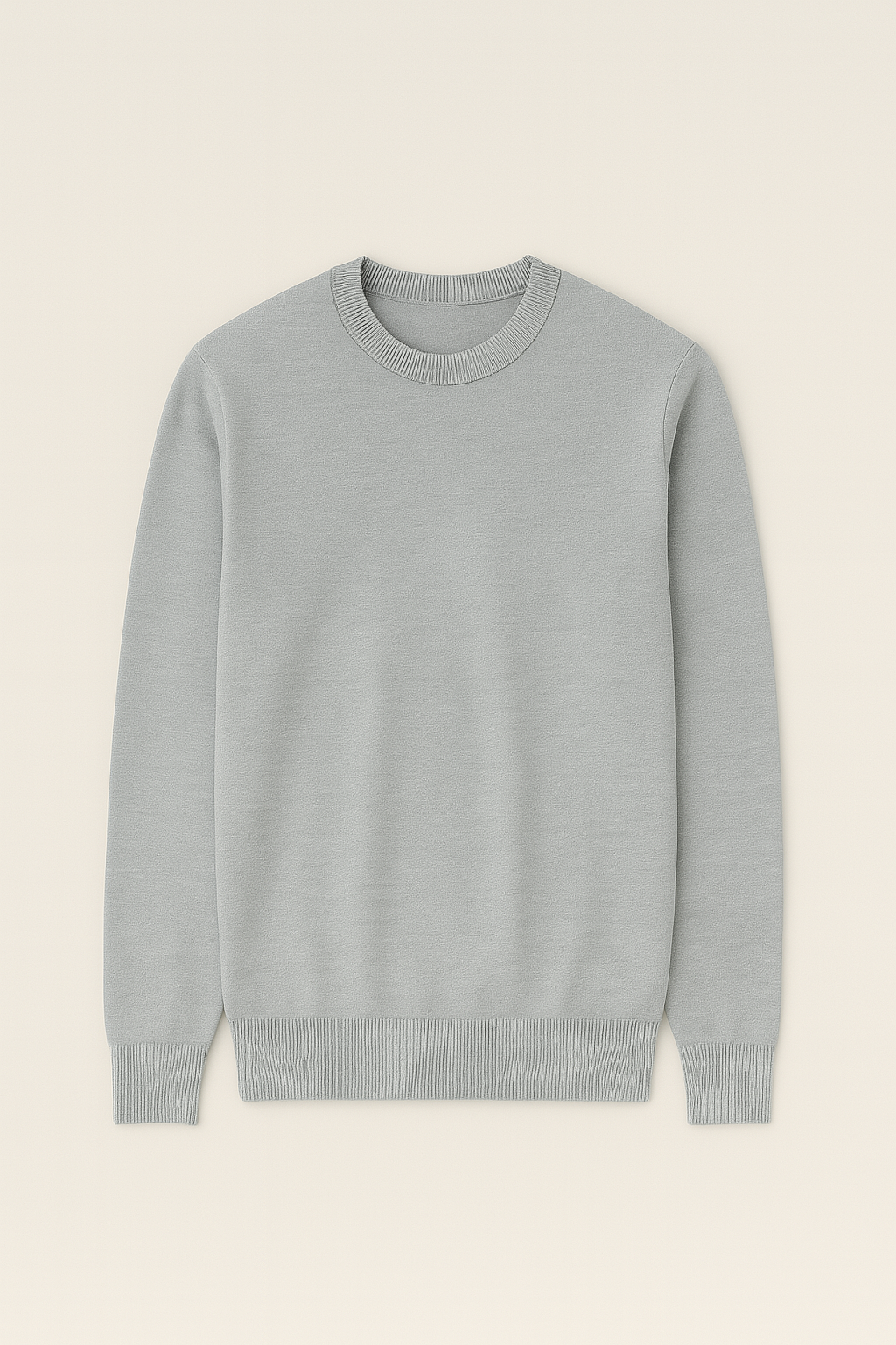 Men’s Sweatshirt – Knitted Crewneck Look, Warm & Relaxed Fit