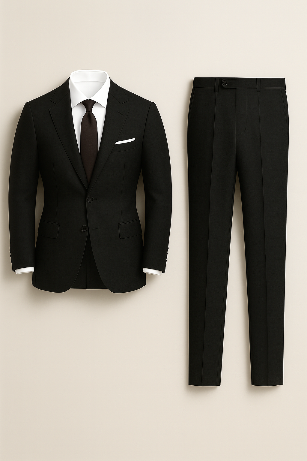 Men’s Suit – Two-Piece Tuxedo Style, Slim Fit & Notch Lapel Look