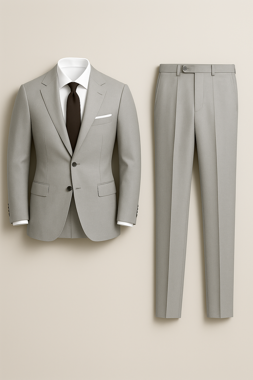 Men’s Suit – Two-Piece Tuxedo Style, Slim Fit & Notch Lapel Look