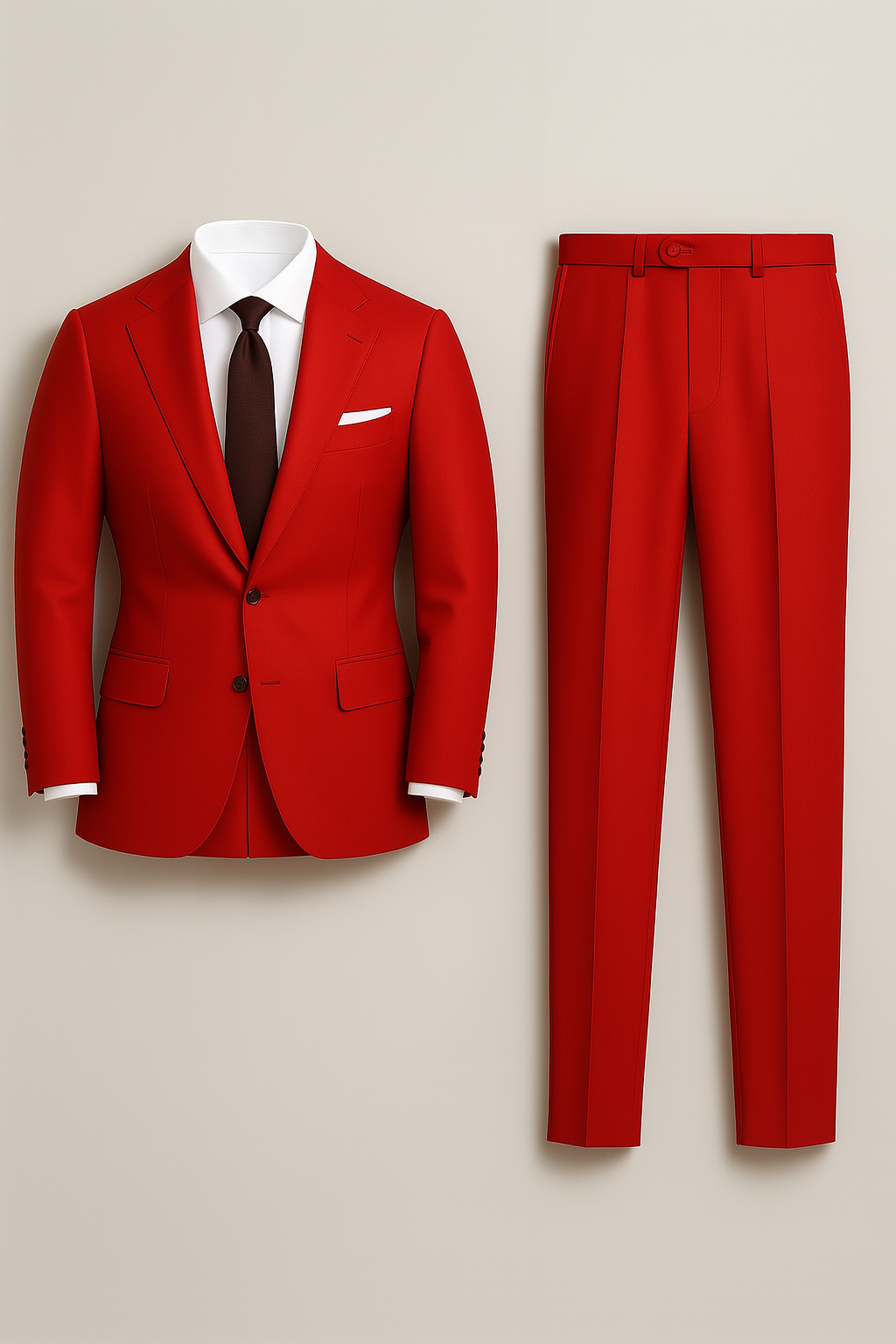 Men’s Suit – Two-Piece Tuxedo Style, Slim Fit & Notch Lapel Look