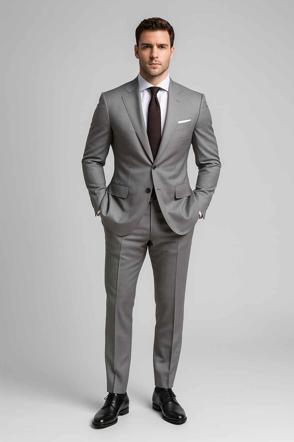 Men’s Suit – Two-Piece Tuxedo Style, Slim Fit & Notch Lapel Look