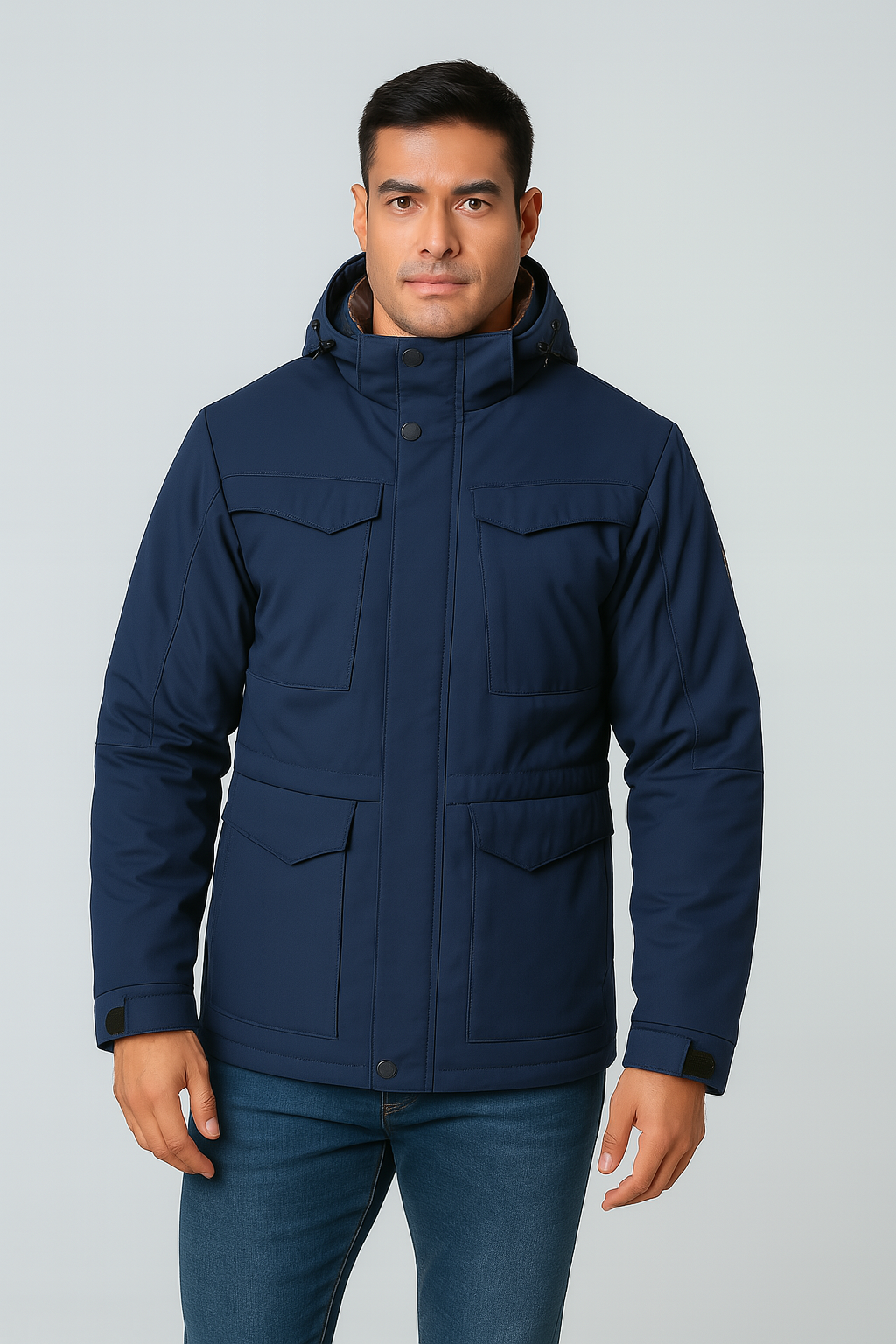 Men’s Jacket – Military Parka Look, Windproof & Thermal Warm