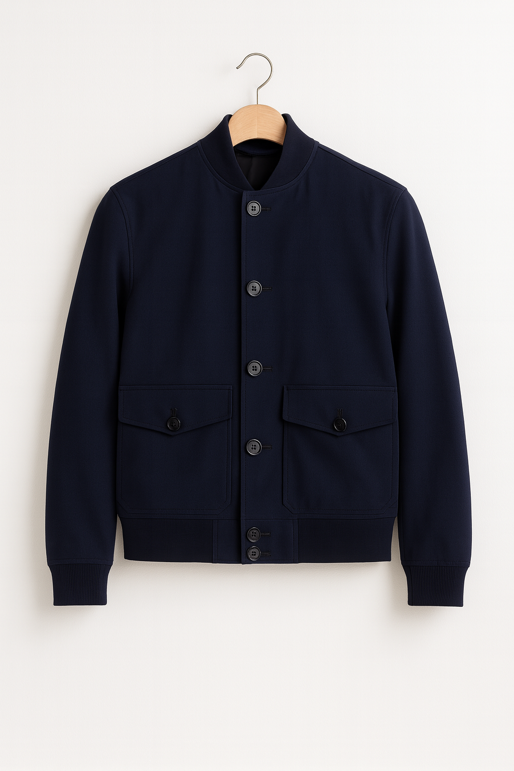 Men’s Bomber Jacket – Casual Solid Look, Lightweight & Mid-Season Fit