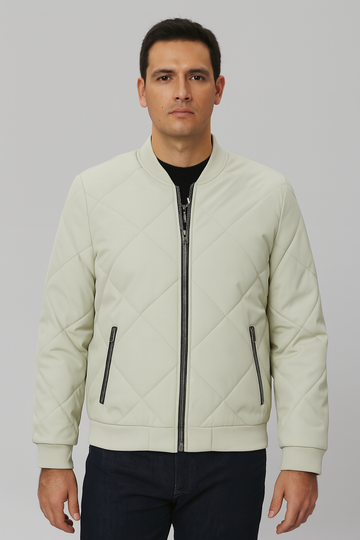 Men’s Quilted Jacket – Fleece-Lined Winter Look, Thick & Cropped Fit