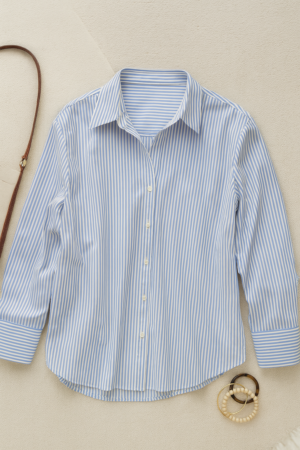Women’s Button Down Shirts – V-Neck Lapel Style, Elegant & Loose-Fit