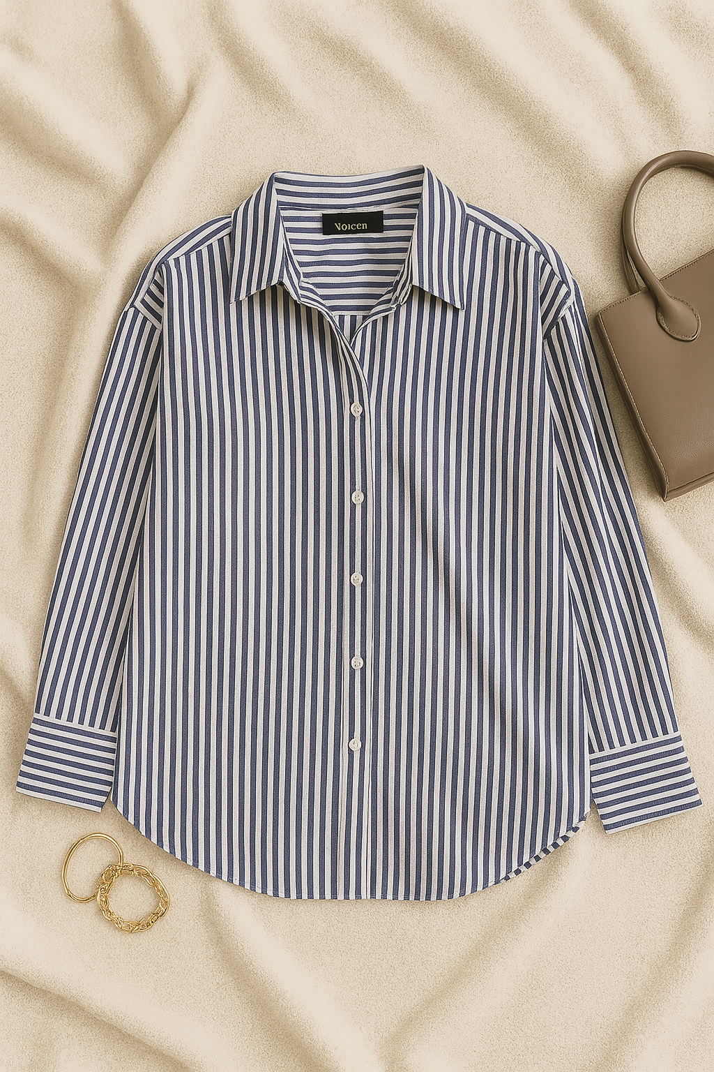 Women’s Button Down Shirts – V-Neck Lapel Style, Elegant & Loose-Fit